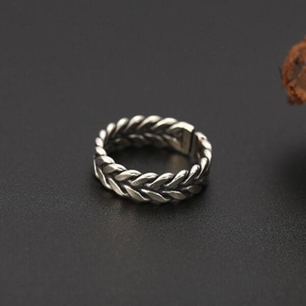 Sterling Silver Braided Pinky Ring - Image 4