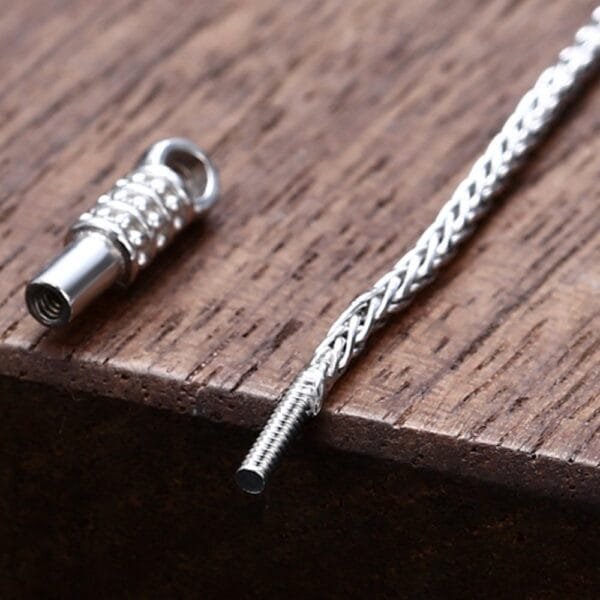 Sterling Silver Braided Slim Chain 18"-24" - Image 5