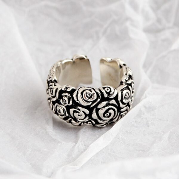 Sterling Silver Dark Roses Ring - Image 4