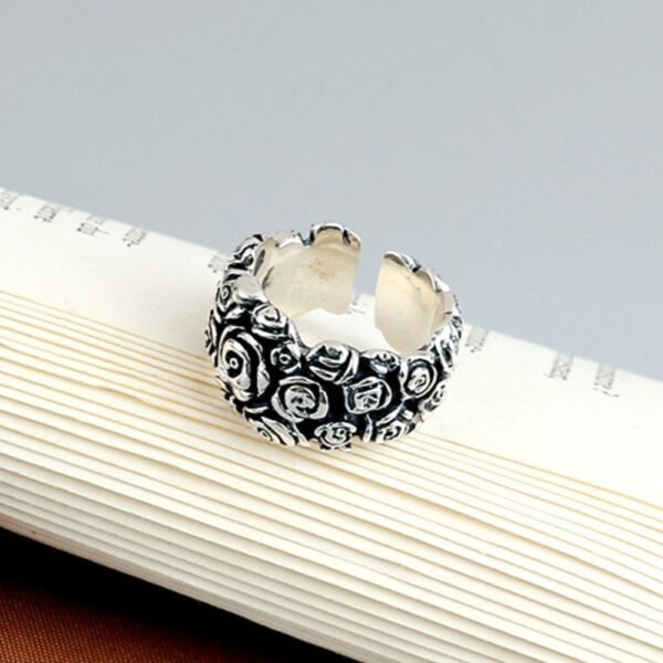 Sterling Silver Dark Roses Ring - Image 5