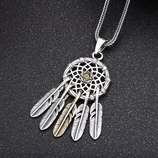 Sterling Silver Dreamcatcher Pendant Necklace - Image 2