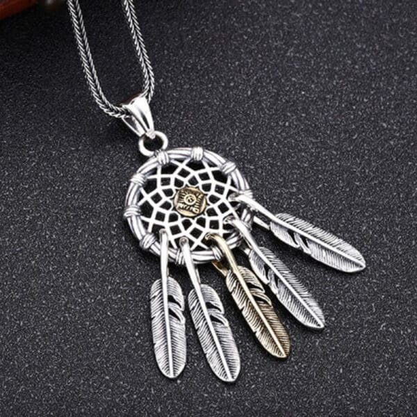 Sterling Silver Dreamcatcher Pendant Necklace - Image 4