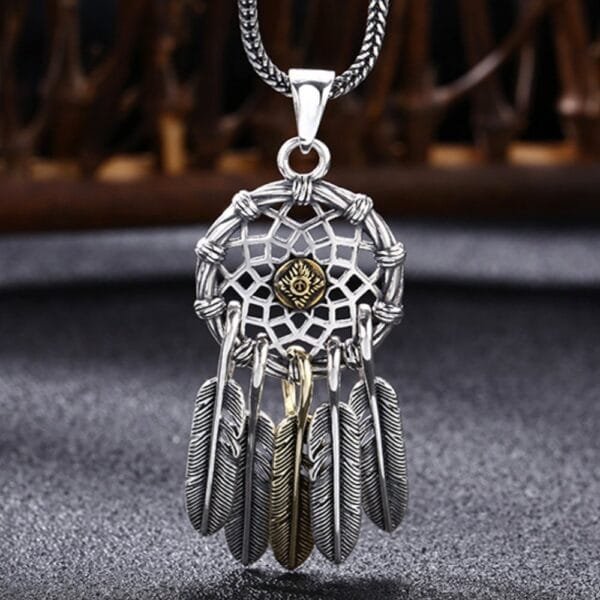 Sterling Silver Dreamcatcher Pendant Necklace - Image 5