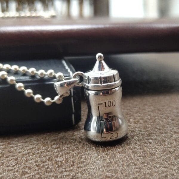 Sterling Silver Milk Bottle Necklace - Image 2