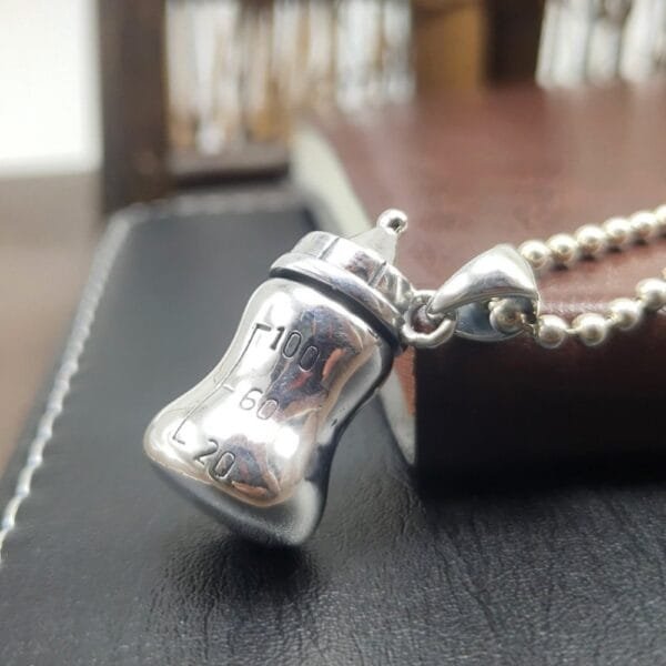 Sterling Silver Milk Bottle Necklace - Image 4
