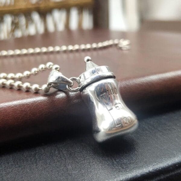 Sterling Silver Milk Bottle Necklace - Image 5