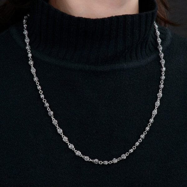 Sterling Silver Rose Chain 20"-24" - Image 6