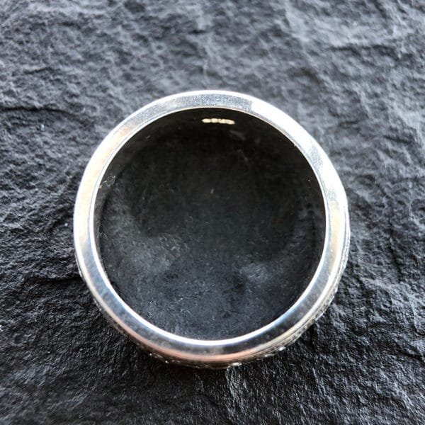 Men's Sterling Silver Six True Words Mantra Spinner Ring - Image 6