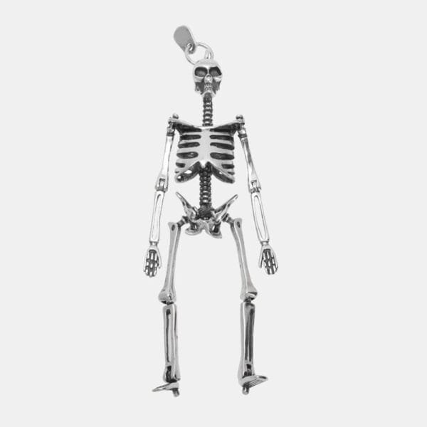 Sterling Silver Skeleton Pendant Necklace - Image 2