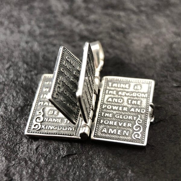 Sterling Silver Tiny Bible Necklace - Image 5