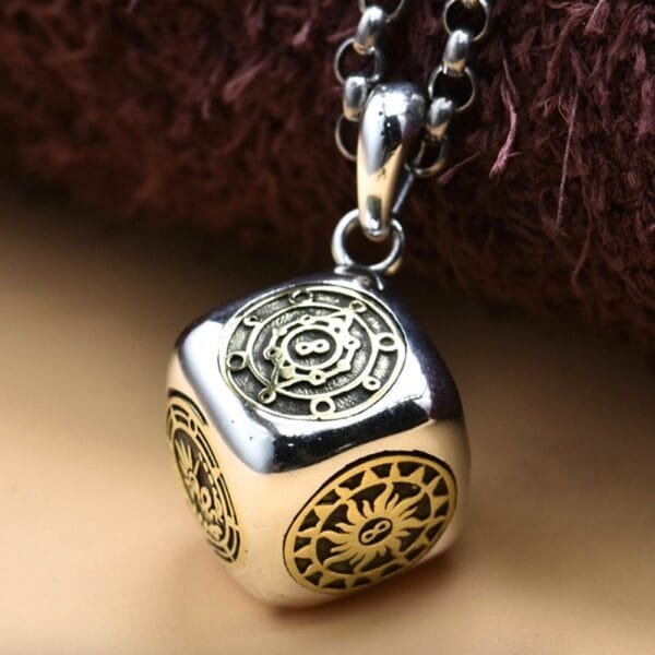 Sterling Silver Totem Dice Necklace - Image 4