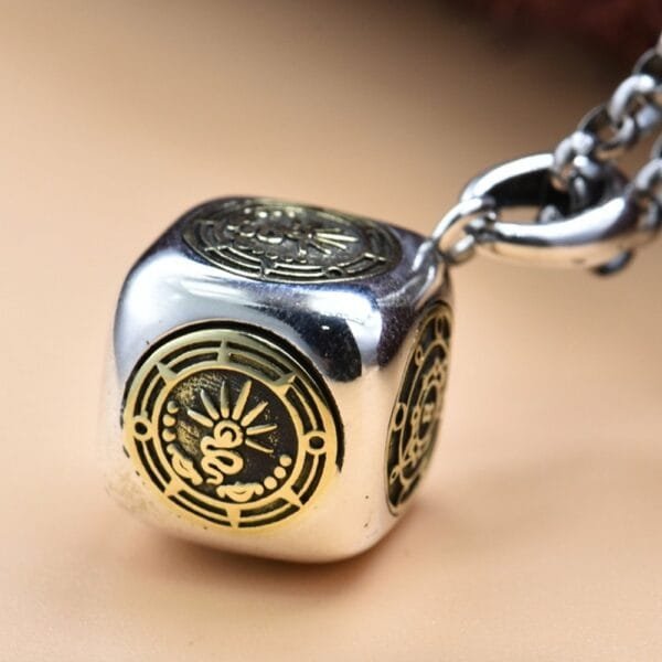 Sterling Silver Totem Dice Necklace - Image 5