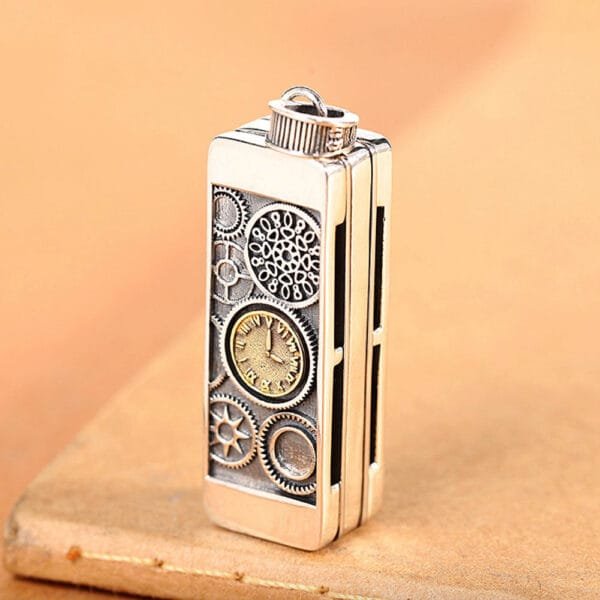 Sterling Silver Harmonica Pendant Necklace - Image 5