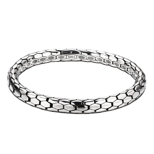 Sterling Silver Snake Chain Bracelet for Men - Image 5