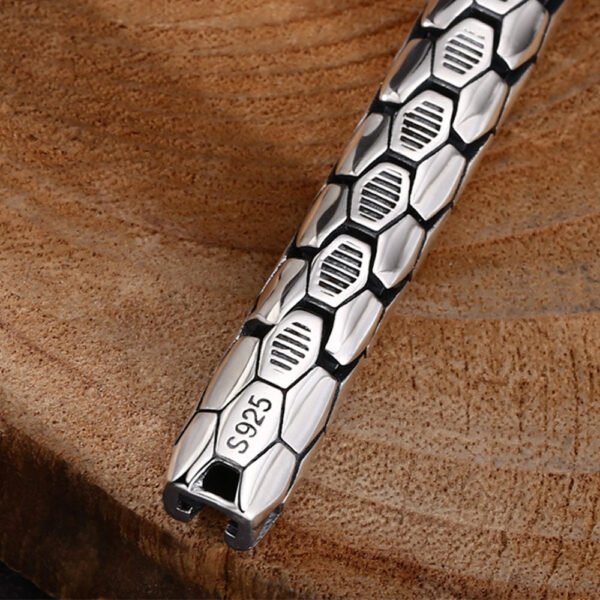 Sterling Silver Snake Chain Bracelet for Men - Image 6