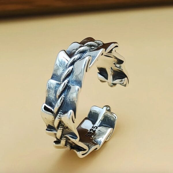 Women's Sterling Silver Ribbon Wrap Ring - Image 2