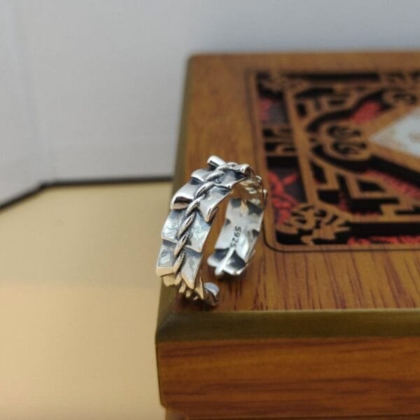 Women's Sterling Silver Ribbon Wrap Ring - Image 3