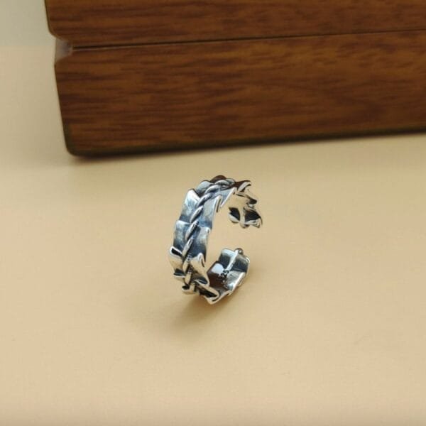 Women's Sterling Silver Ribbon Wrap Ring - Image 5