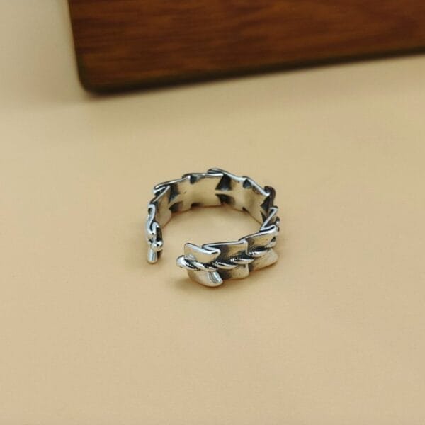 Women's Sterling Silver Ribbon Wrap Ring - Image 6